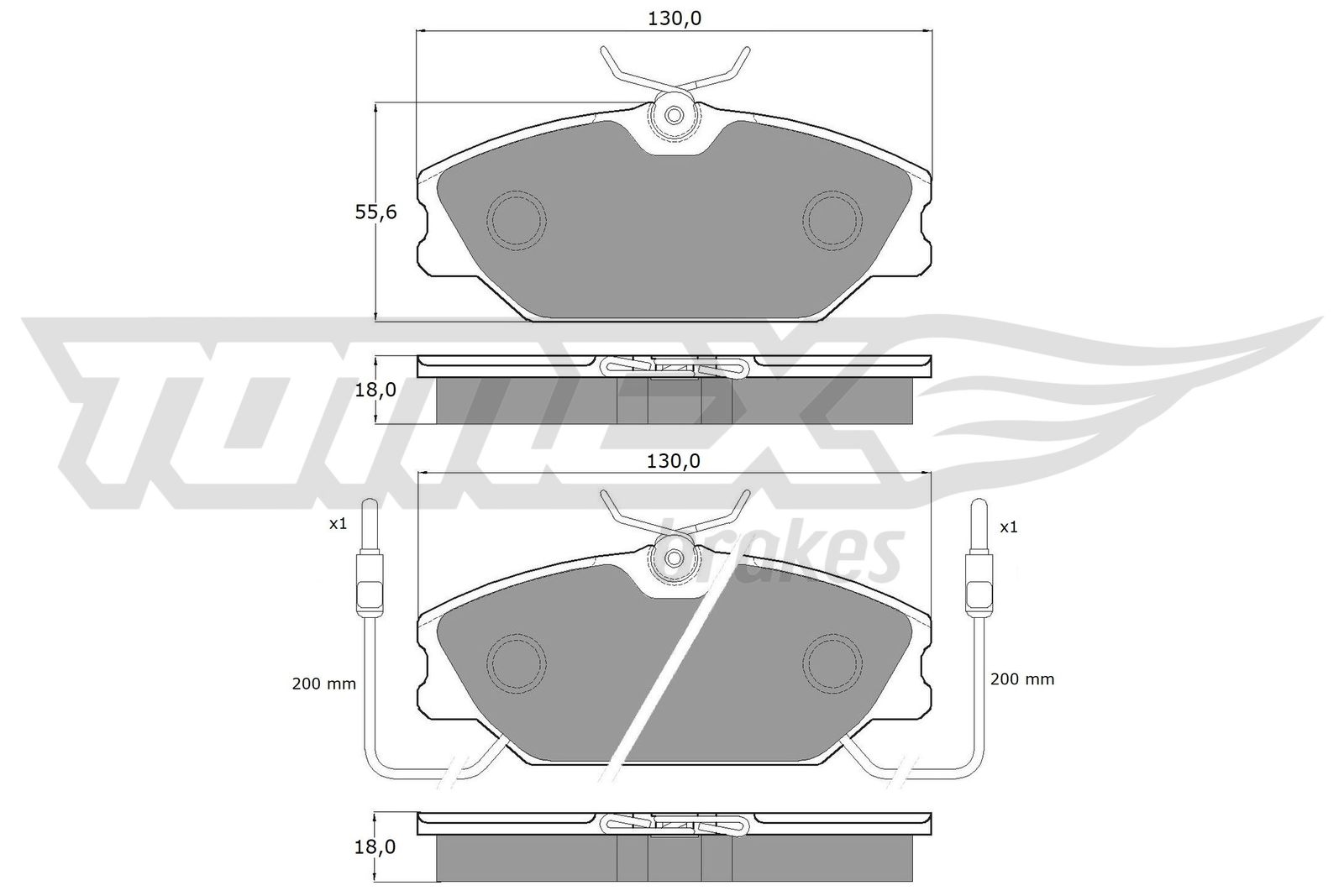 Sada brzdových platničiek kotúčovej brzdy TOMEX Brakes